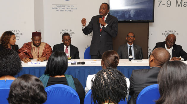 President Kenyatta said free movement of people, goods and services would increase intra-Africa trade and help the continent achieve its development targets/PSCU