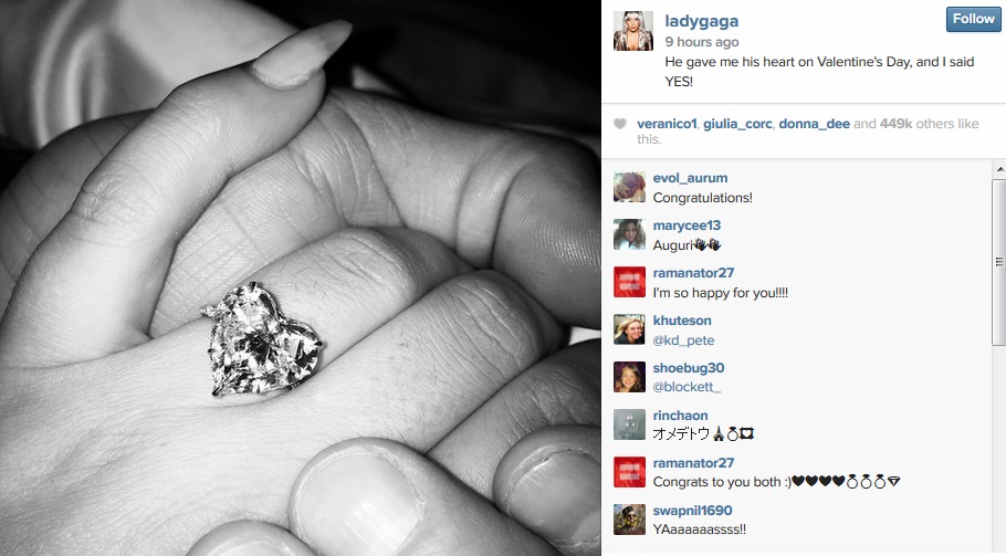 Lady Gaga engaged