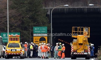 JAPAN-TUNNEL-COLLAPSE