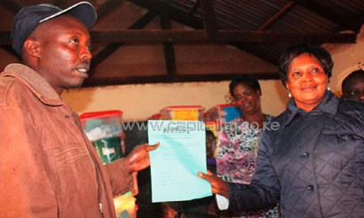 Mary Wambui was nominated by TNA for the Othaya Parliamentary seat. Photo/CFM.