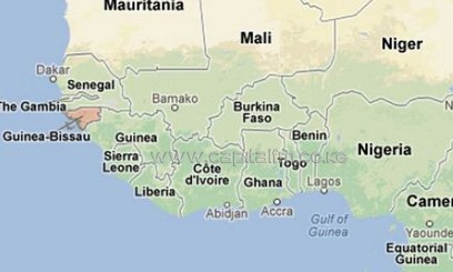 Map showing location of Guinea Bissau/AFP