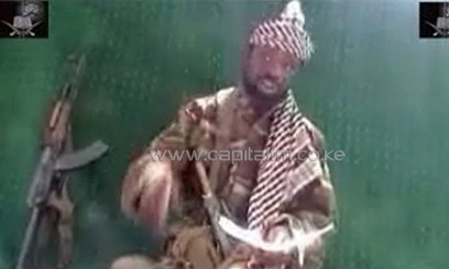 Picture taken May 29, 2013 from a video obtained by AFP shows Boko Haram leader Abubakar Shekau/AFP