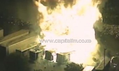 Propane gas cylinders explode at a gas plant in Tavares, Florida, late July 29, 2013/AFP
