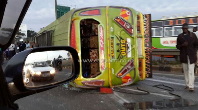 Police think the matatu was speeding before the accident. Photo/CAPITAL FM