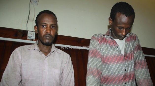 The two identified in court documents as Abdiaziz Abdullah Abdi and Isaak Noor Ibrahim were also charged with being members of the Al Shabaab terror group and for being illegally in possession of firearms/CFM