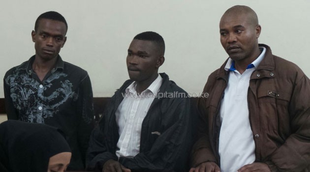 The two drivers and three conductors were charged for "failing to prevent a felony, namely murder, by failing to search passengers whereby the said bus was blown off by an unknown passenger who had an IED"/MIKE KARIUKI