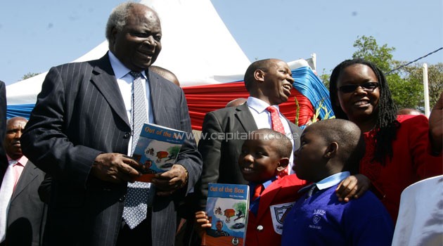Former President Kibaki was the guest of honour as Ngure unveiled his new book - Out of the Box.