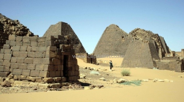 One of the world's oldest pyramids in Meroe, Sudan. The pyramid peaks were destroyed by Italian bounty hunters/AFP