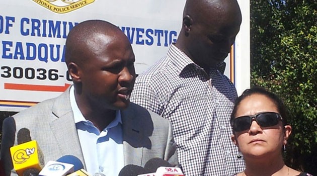 Keter and nominated MP Sunjeev Birdi at the CID headquarters/FRANCIS MBATHA