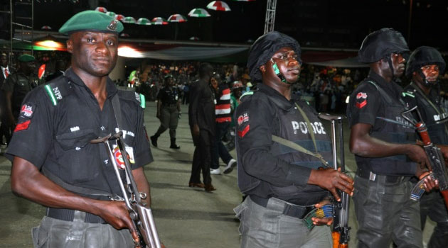 File picture shows a security patrol in Nigeria's capital Abuja © AFP