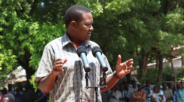 Gov. Mutua addresses a crowd in Changamwe, Mombasa when he launched Maendeleo Chap Chap movement.