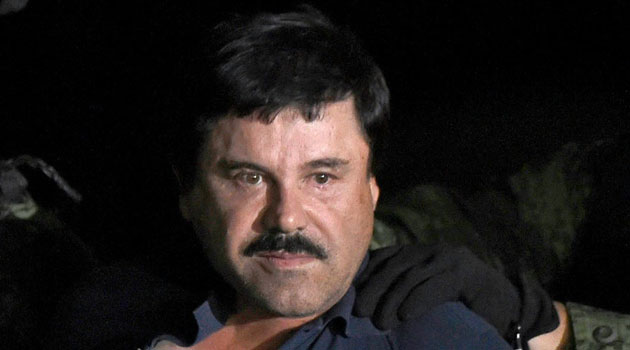Mexican drug kingpin Joaquin "El Chapo" Guzman was recaptured after a raid in Los Mochis, Sinaloa State, on January 8, 2016/AFP