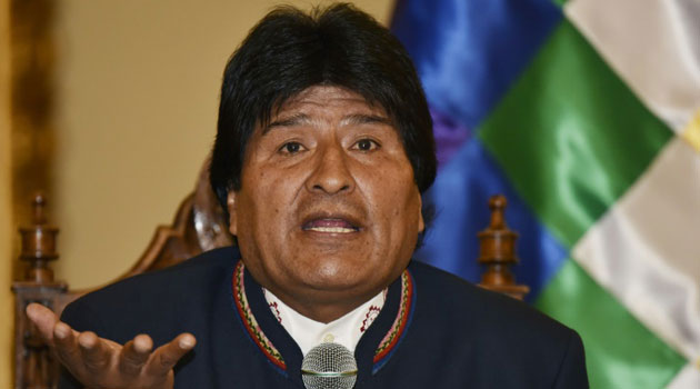 Bolivian President Evo Morales in La Paz on February 24, 2016/AFP