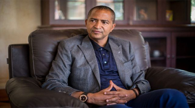 Congolese opposition leader Moise Katumbi answers questions during a 2015 interview with AFP
