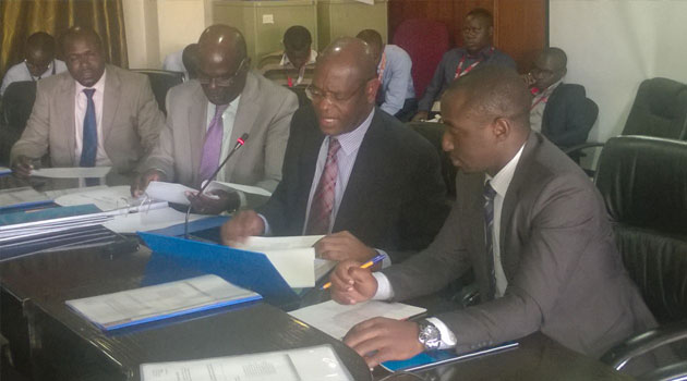 Justice and Legal Affairs Committee Chairman Samuel Chepkonga accused Kinisu of providing documents showing he resigned from the company in 2008 yet there are others showing he attended a board meeting in April this year/CFM NEWS
