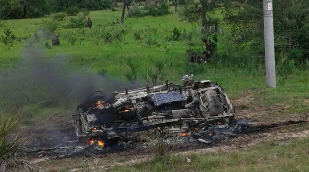 EL-MAAWY-VEHICLE-LAMU 5 security forces killed in operation to free PS from Al Shabaab