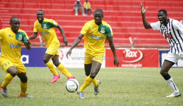 Mathare United midfielder Eric Johanna in action against Ushuru in a SPL.PHOTO/Raymond Makhaya.