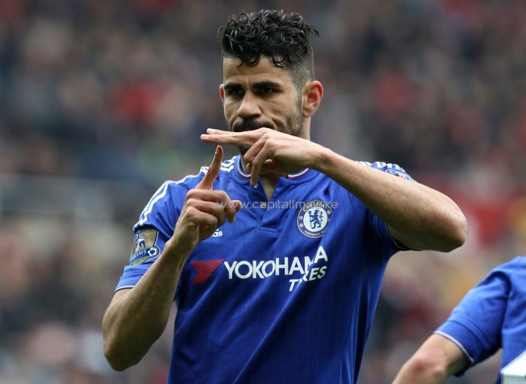 Chelsea striker Diego Costa has been left out of Spain's provisional 25-man squad for Euro 2016. PHOTO/AFP.