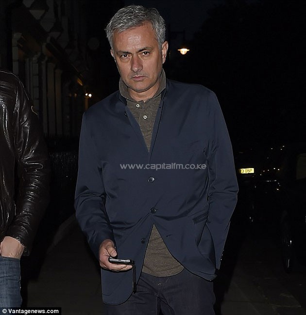 Jose Mourinho takes an evening stroll on Tuesday evening ahead of his move to Manchester United.PHOTO/courtesy.
