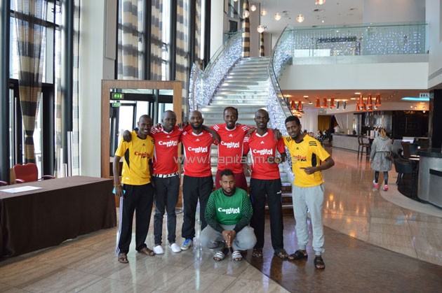 The Capital FM team posing for a photo in United Kingdom when they won the Standard Chartered Trophy.