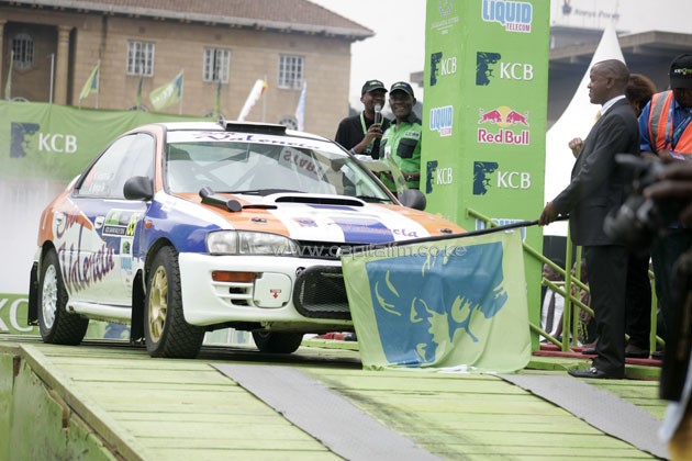 Car no 85 McRae Kimanthi flag of by his Father KMSF chairman Phineas Kimanthi.PHOTO/Raymond Makhaya.