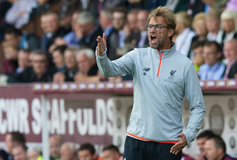 Liverpool manager Jurgen Klopp pictured on the touchline during their English Premier League match against Burnley, at Turf Moor in Burnley, on August 20, 2016