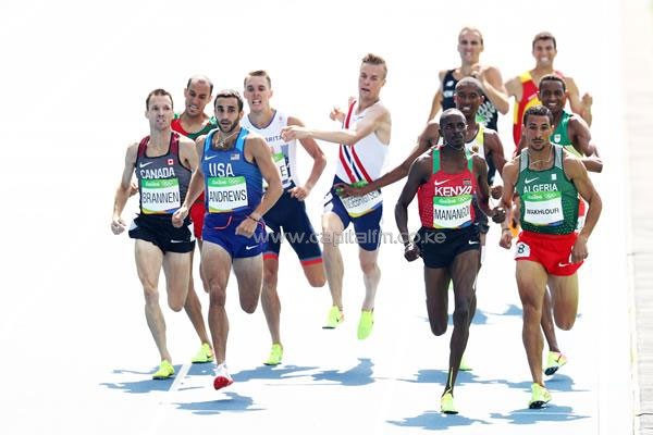 Robby Andrews, Elijah Manangoi and Taoufik Makhloufi in the 1500m at the Rio 2016 Olympic Games (Getty Images) © Copyright.
