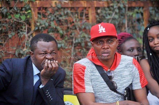 Sofapaka President Elly Kalekwa (right) is confident the team will avoid the relegation despite sitting seven points off safety.PHOTO/Raymond Makhaya.