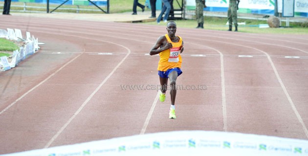 42km Robert Kipkemboi in action.PHOTO/Raymond Makhaya