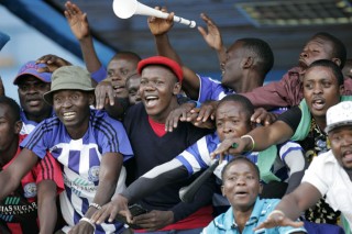 AFC Leopards fans celebrate victory over Sofapaka FC. PHOTO/Raymond Makhaya