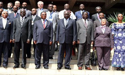 President Kibaki with leaders of the Tripartite