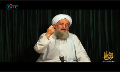 Al-Qaeda leader Ayman al-Zawahiri is shown October 26, 2012 in speaking in an as-Sahab video. al-Zawahiri, in a speech marking the 12th anniversary of 9/11, has called for attacks on the United States and a boycott of the world's largest economy/AFP