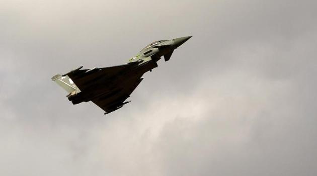 A Eurofighter Typhoon pictured during the Dubai Airshow on November 18, 2013/AFP