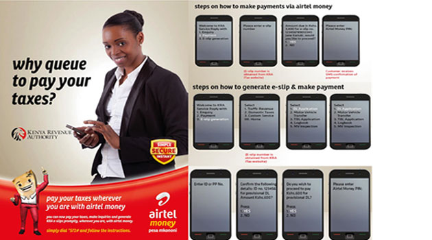 Taxpayers who pay taxes using Airtel Money are assured that their payments will be cleared, processed and credited to the KRA account in real-time/CFM BUSINESS
