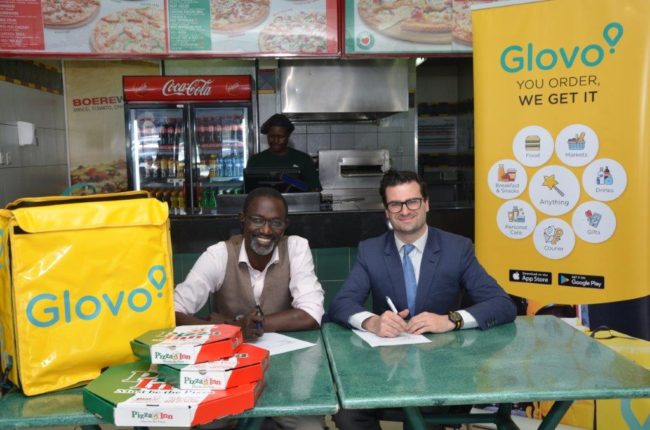Glovo signs 4 new partnerships to push expansion From left Joseph Claver Simbisa Brands’ Head of Business Development and Glovos General Manager for Kenya William Benthall during the signing ceremony e1563282285176 - Glovo signs 4 new partnerships to push expansion