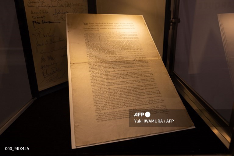 Rare original copy of US constitution auctioned for  mn