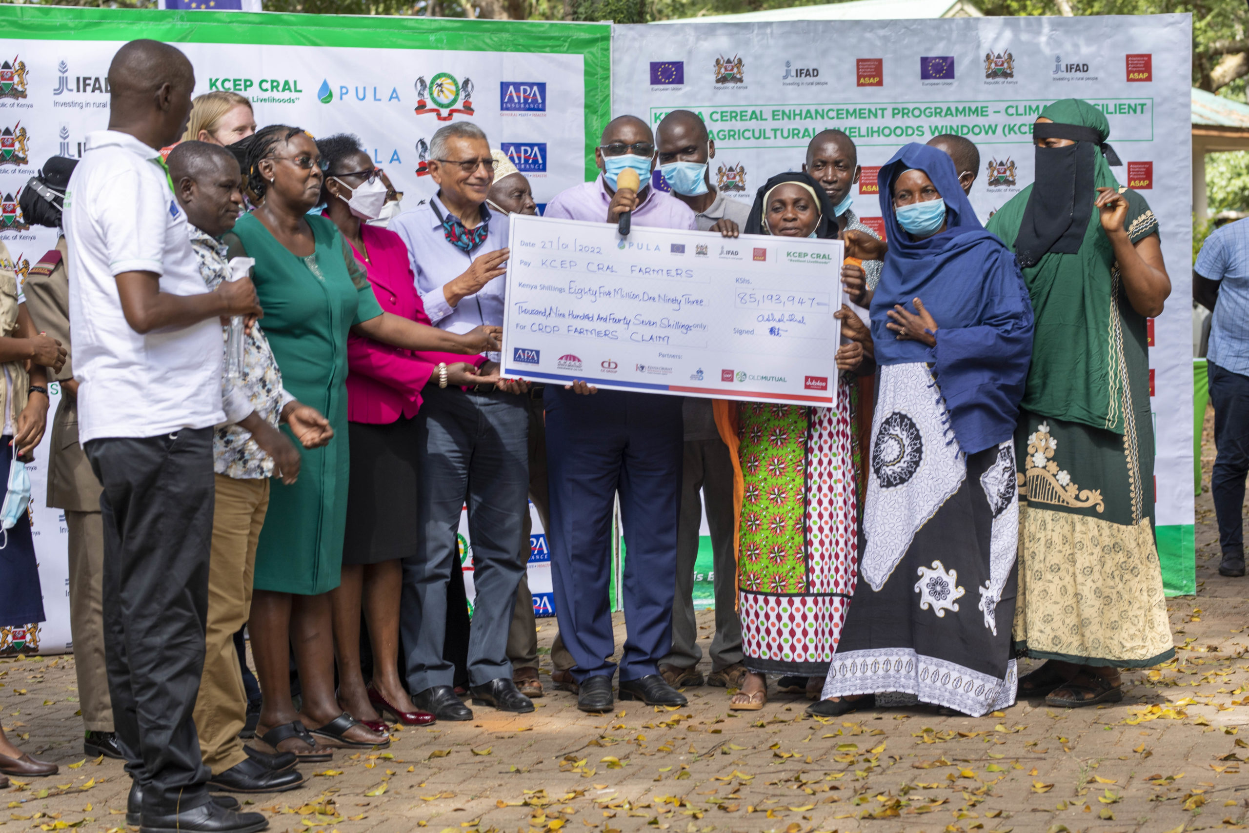 Coastal farmers affected by drought compensated for crop losses