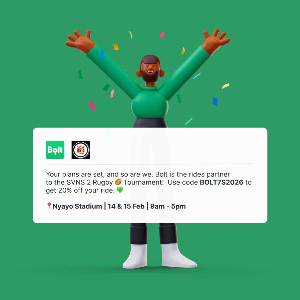 Bolt named mobility partner for HSBC SVNS Nairobi leg