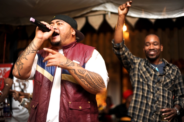 J Boog and Anthony David at Capital FM party in Nairobi, Kenya (photo credits: Susan Wong / Sept 27, 2011)