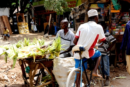 Touring in a Tuk Tuk in Malindi photographed by Susan Wong 2011 - food vendor