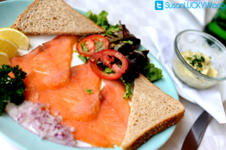 Alan Bobbe's Bistro in Nairobi Kenya photographed Susan Wong 2012 -smoke salmon salad