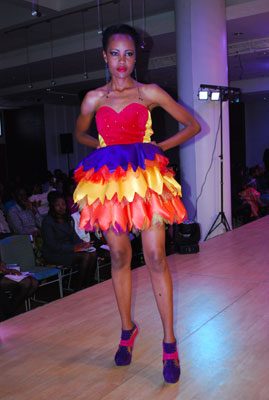 “My food basket”, that was the theme for Molline Mwangi’s  colourful creations.