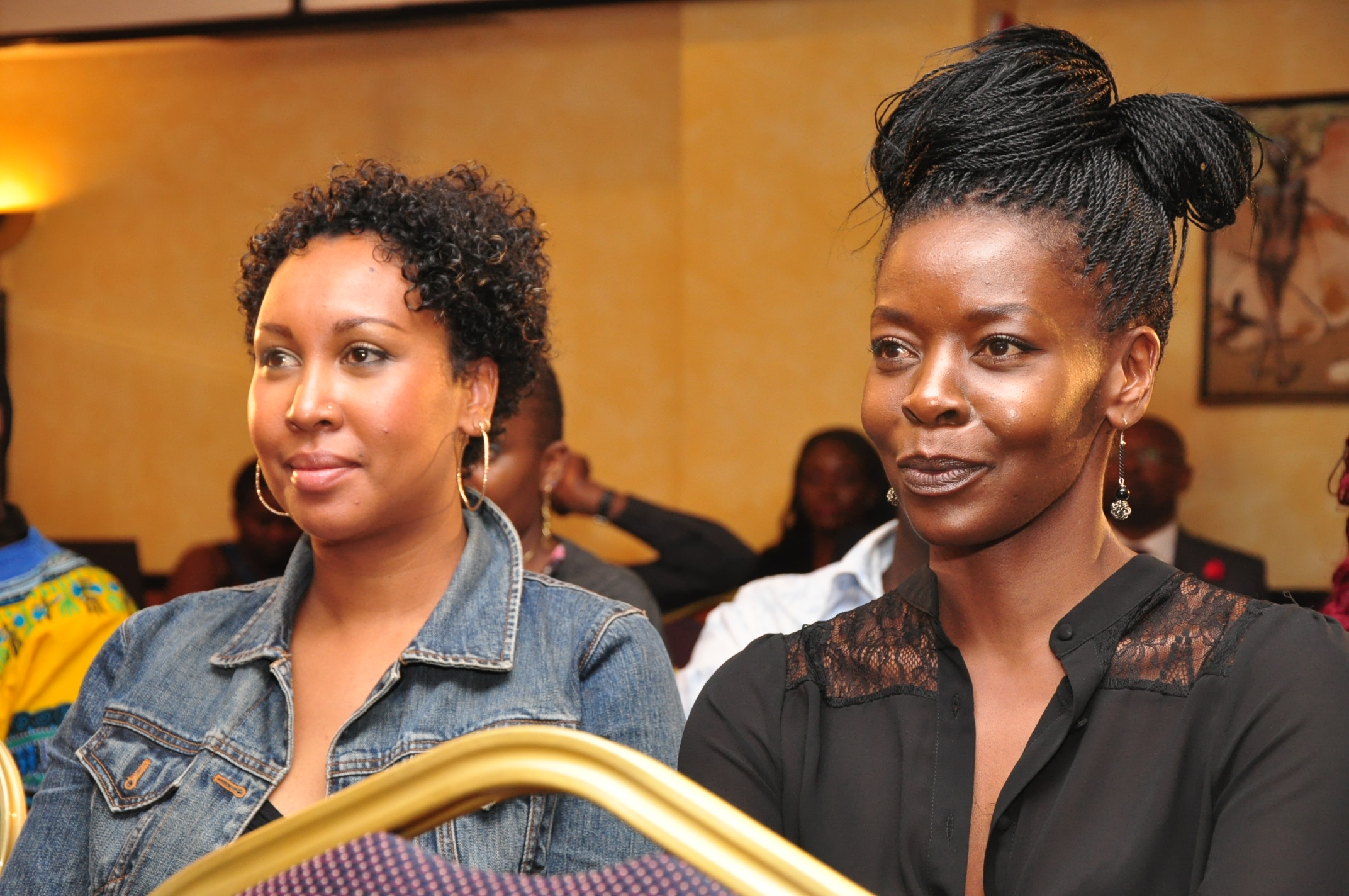 Susan Wokabi, Founder&CEO of Suzie Beauty and Patricia Amira, Director at Mandala Ltd listen to session