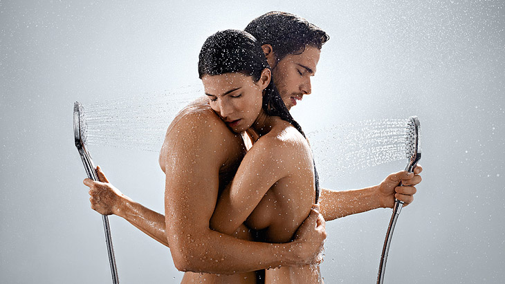 Showering with your husband. 