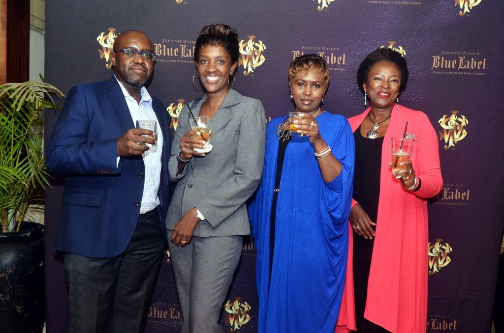 (L-R) Malowa, Debra Malowa Unilever, Caroline Mutoko and Patricia Ithau from Unilever at the Symphony in Blue