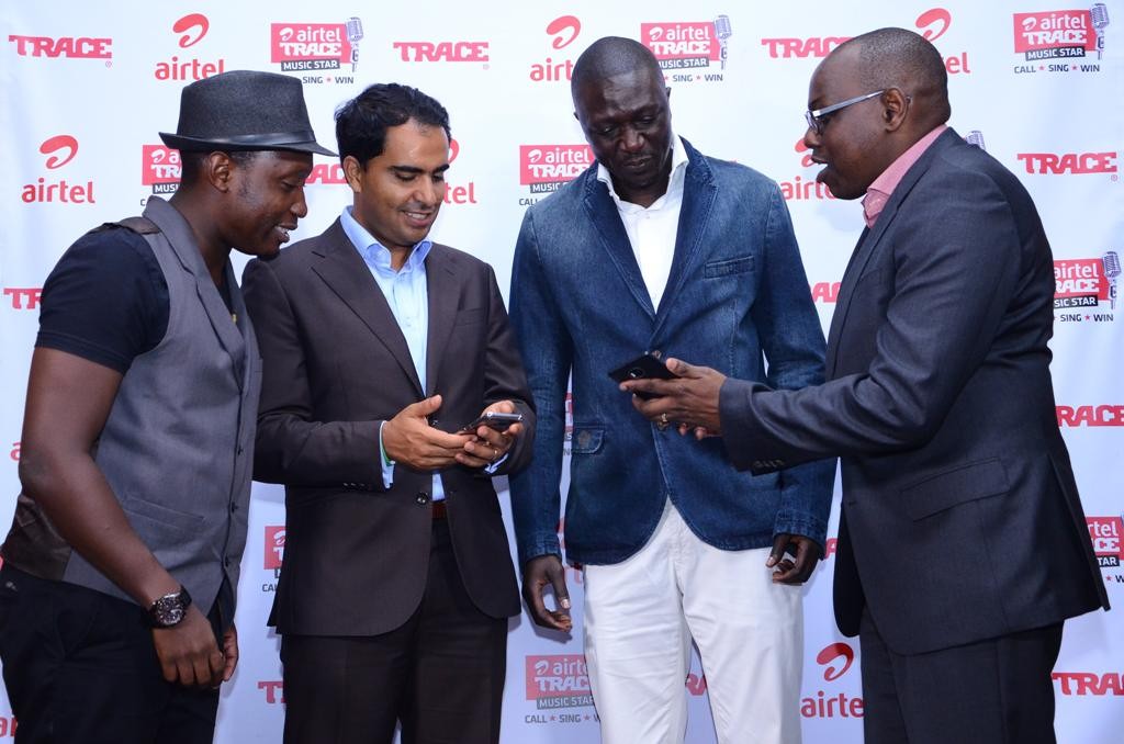 From Left- ATMS Season 1 winner Benjamin Webi, Airtel Kenya CEO Adil El Youssefi, Senior V.President for TRACE E.Africa Steve Agutu and Airtel Kenya Marketing Director Levi Nyakundi during ATMS Season 2 launch