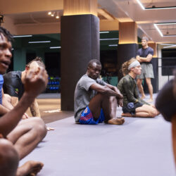 Anza MMA fighters Dickson Oumo (Diani Fight Club) and Magloire Kayembe (Elite Training Center Lumumbashi during MMA Seminar