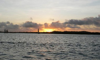 Sunset at the exclusive Kiwayu Island, Lamu Kenya