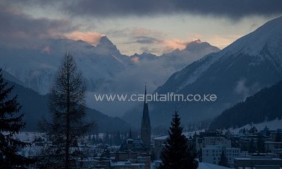 Snow-covered Swiss resort town of Davos/AFP