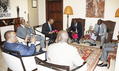 •	President-elect Uhuru Kenyatta and Deputy President-elect William Ruto meet the top Government security officials when they called on him at his residence in Nairobi/PPS